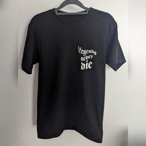Juice Wrld Legends Never Die Black Butterfly Tee/T-Shirt Size Small